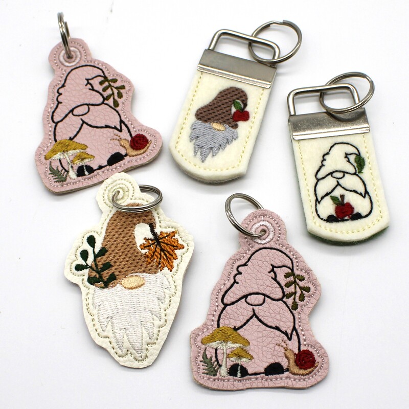 Stickdatei ITH Wichtel Herbst Anhänger verschiedene Varianten