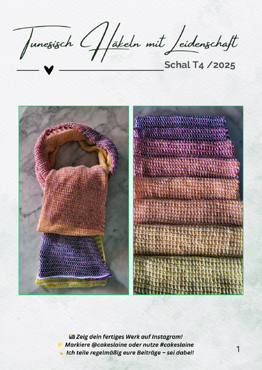 „TUNESISCH gehäkelter Schal für Fortgeschrittene