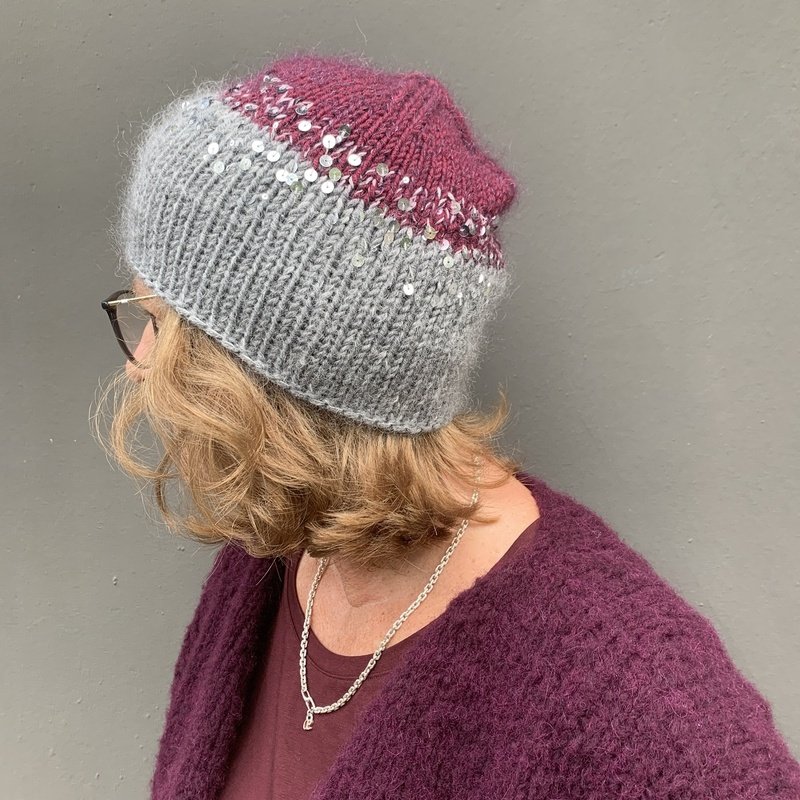Strickanleitung Mütze Rabea mit Pailletten – 3 Größen (S–M–L) - Bild 2