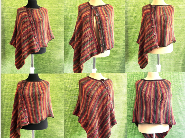 Poncho "Haltmichwarm" für kalte Tage