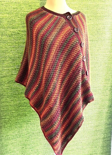 Poncho "Haltmichwarm" für kalte Tage