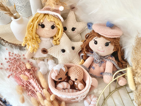 Weihnachts-Bundle- Set 5- teilig-  Häkelanleitungen von Wolldiamant