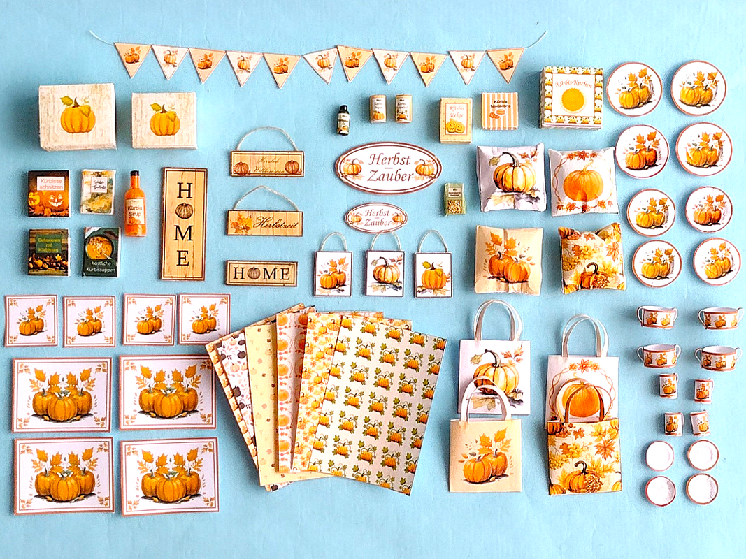 Bastelbögen Herbst-Miniaturen