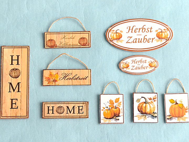Bastelbögen Herbst-Miniaturen