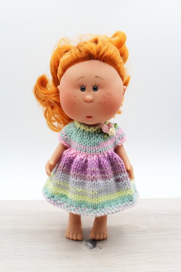 Knitting pattern for Jumpsuit & Dresses for little doll 23cm