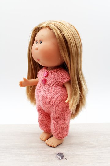 Knitting pattern for Jumpsuit & Dresses for little doll 23cm