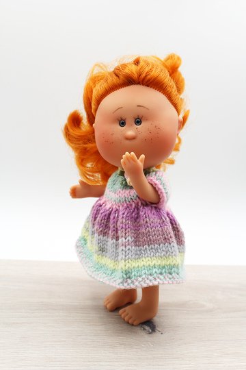 Knitting pattern for Jumpsuit & Dresses for little doll 23cm