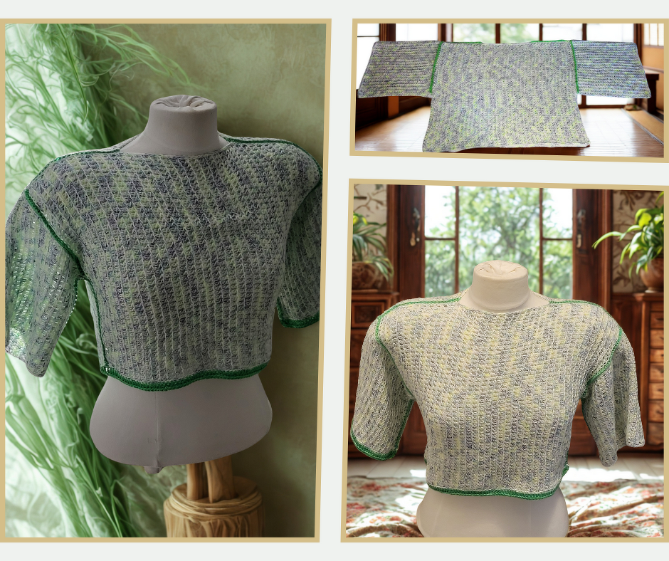 „Tunisian Crochet Cropped Sweater for Intermediates “