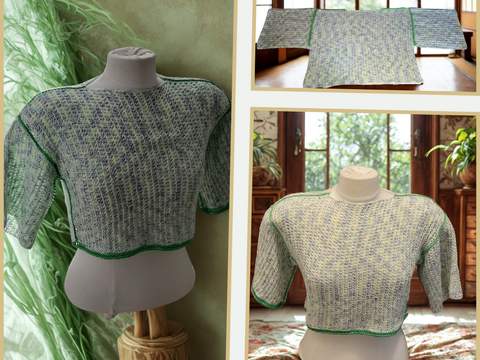 „Tunesisch gehäkelter  Cropped-Sweater für Fortgeschrittene“