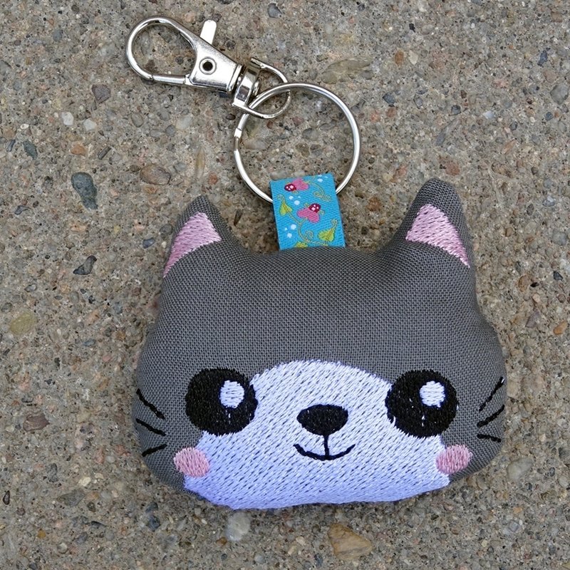 Stickdatei - Katze 5 ITH - in 3 Größen - Anhänger cute Schlüsselanhänger - Bild 3