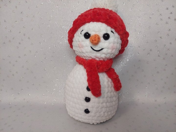 Häkelanleitung: Flocki der Schneemann – Dekofigur oder Kuschelfreund