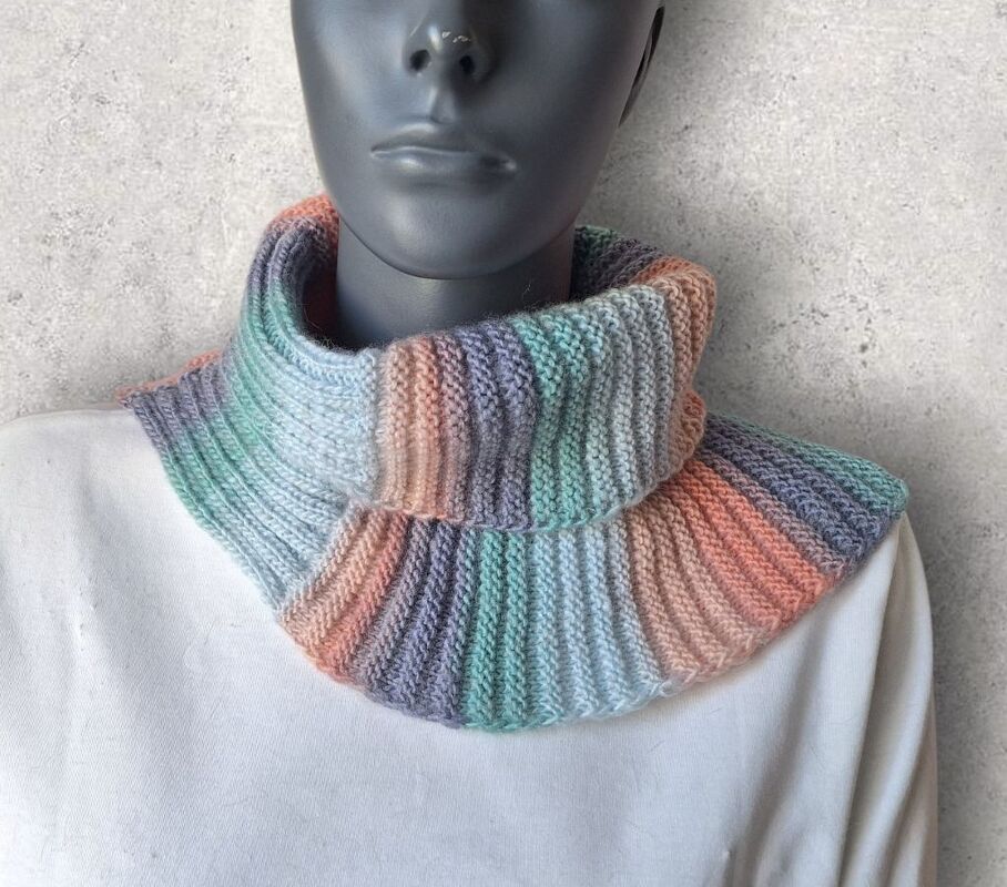 Strickanleitung Halssocke, Neckwarmer, Schalkragen für Anfänger  #339 - Bild 3