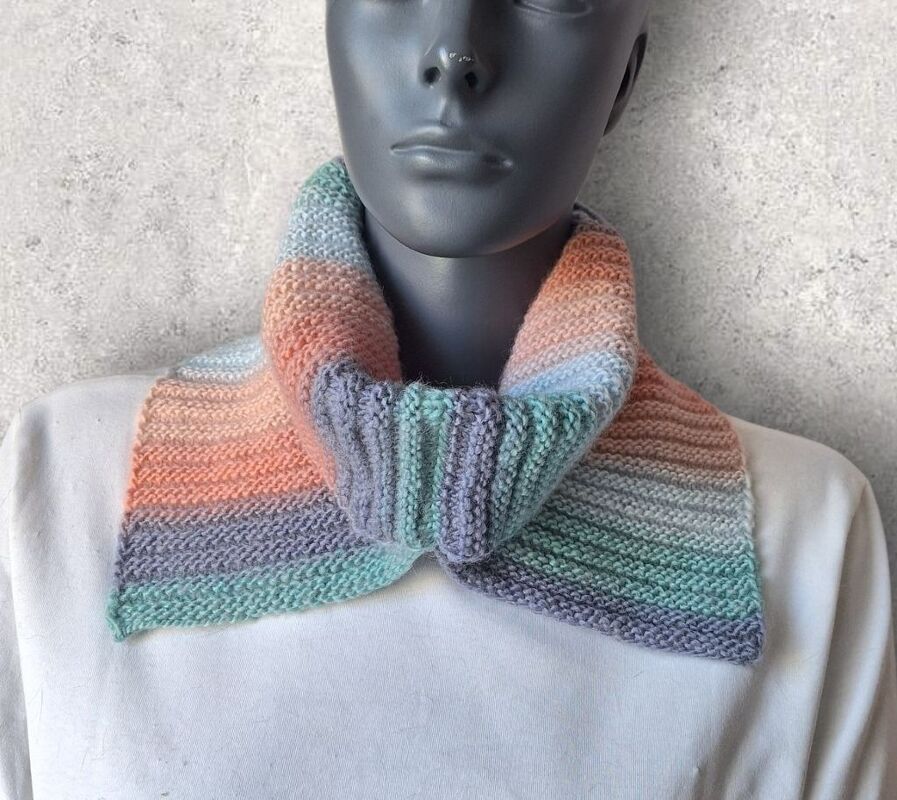 Strickanleitung Halssocke, Neckwarmer, Schalkragen für Anfänger  #339 - Bild 2