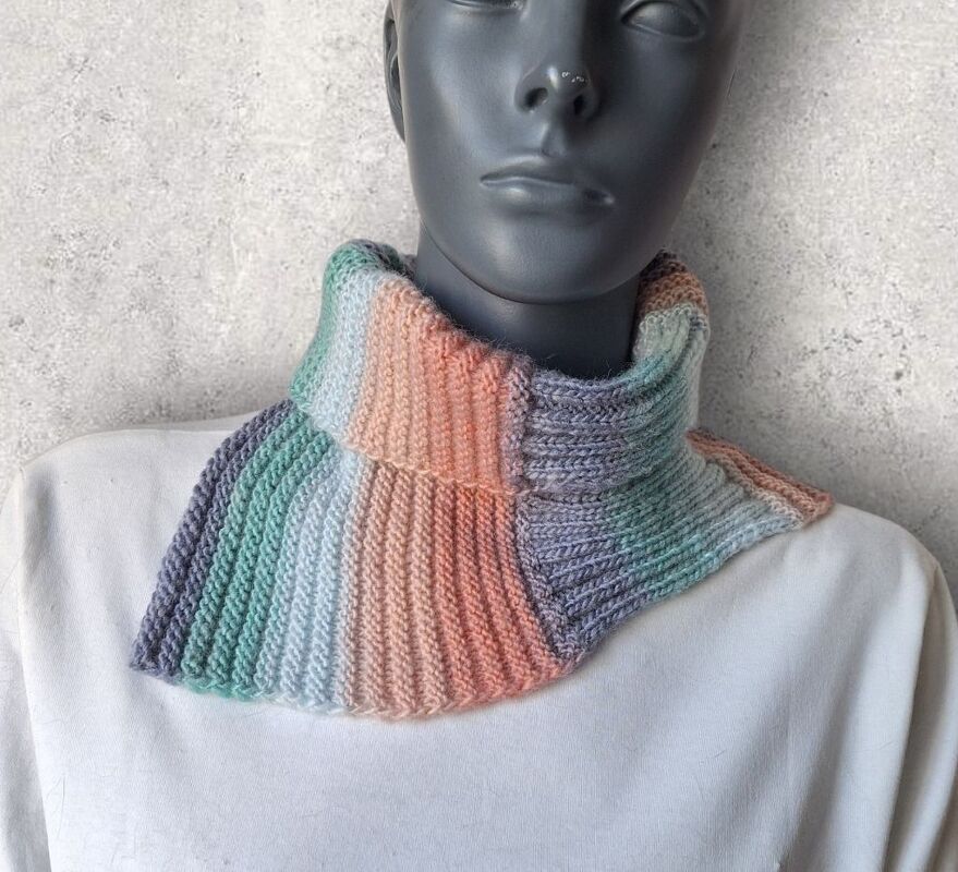 Strickanleitung Halssocke, Neckwarmer, Schalkragen für Anfänger  #339 - Bild 4