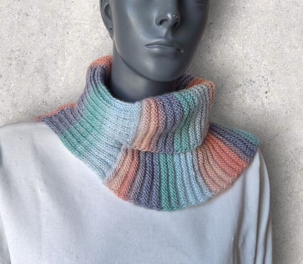 Strickanleitung Halssocke, Neckwarmer, Schalkragen für Anfänger  #339