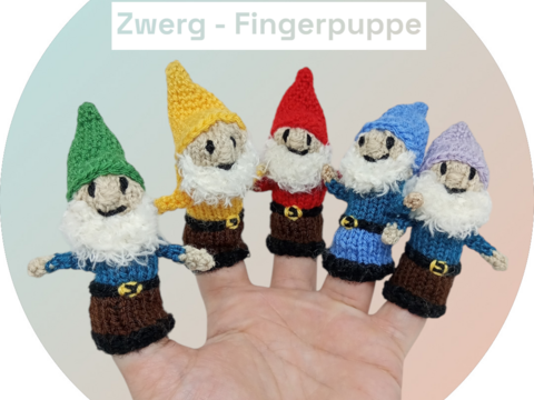 Zwergen - Fingerpuppen Anleitung