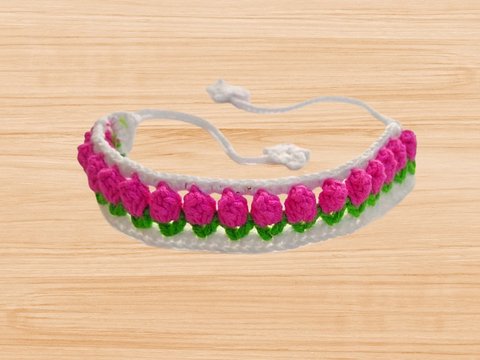 Crochet Tulip Flowers Headband Pattern PDF + Video Tutorial – nontycrochet