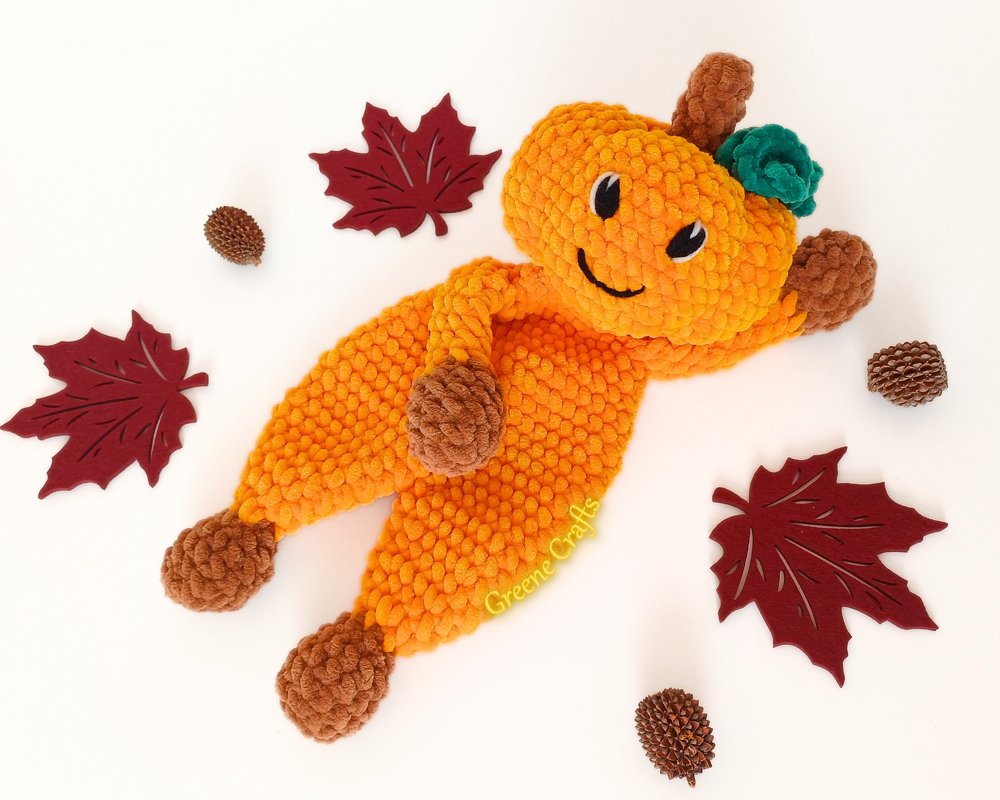 Pumpkin Lovey for Halloween - Low Sew Snuggler Crochet Pattern