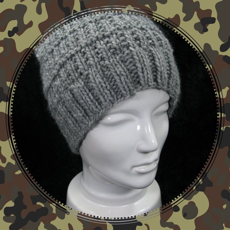 Strickanleitung warme schnell gestrickte Herrenmütze Max