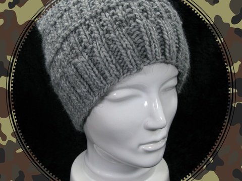 Strickanleitung warme schnell gestrickte Herrenmütze Max