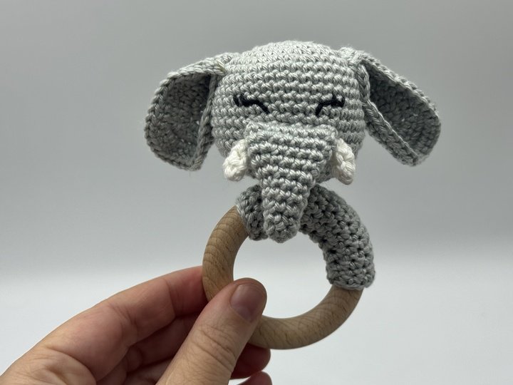 Häkelanleitung - Beißring Elefant & Giraffe