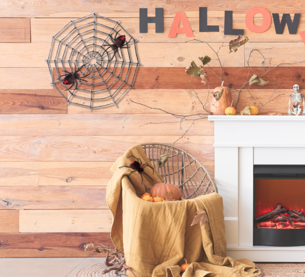 Häkelanleitungen Halloween-Deko : Schwarze Witwe, Spinnennetz & Girlande.