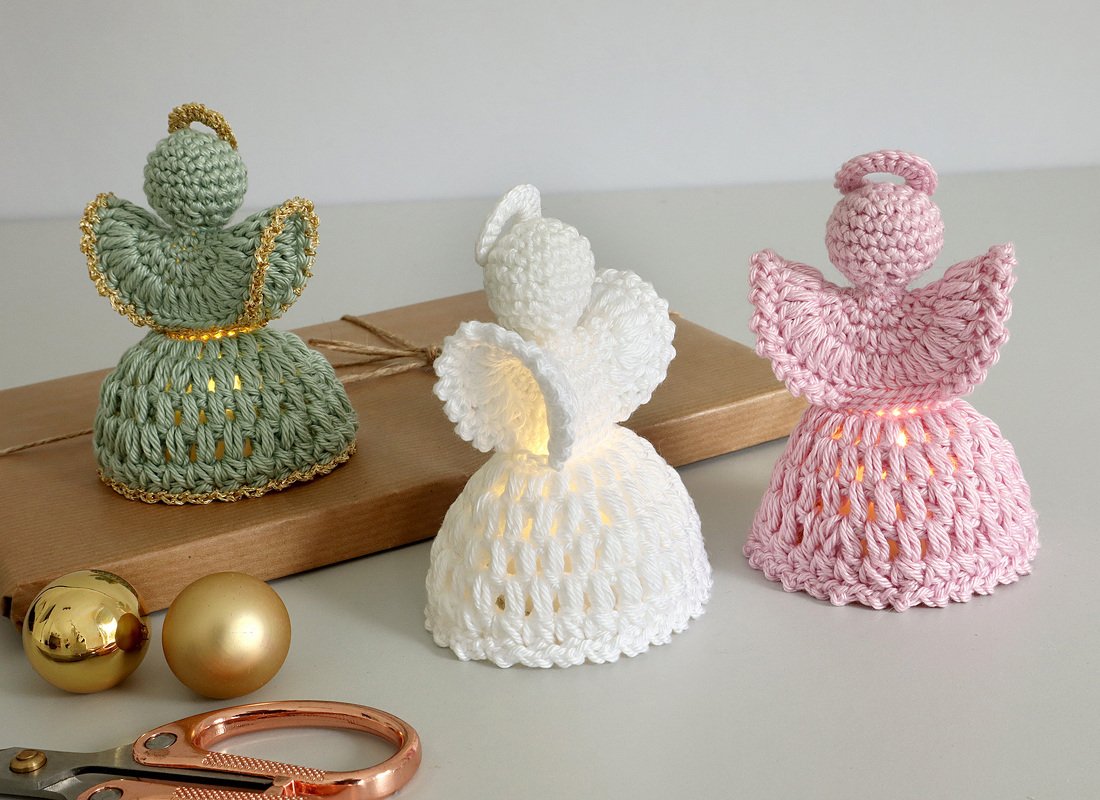 Engel „Solina“ - Weihnachtsengel, Tischdeko, passend für LED-Licht