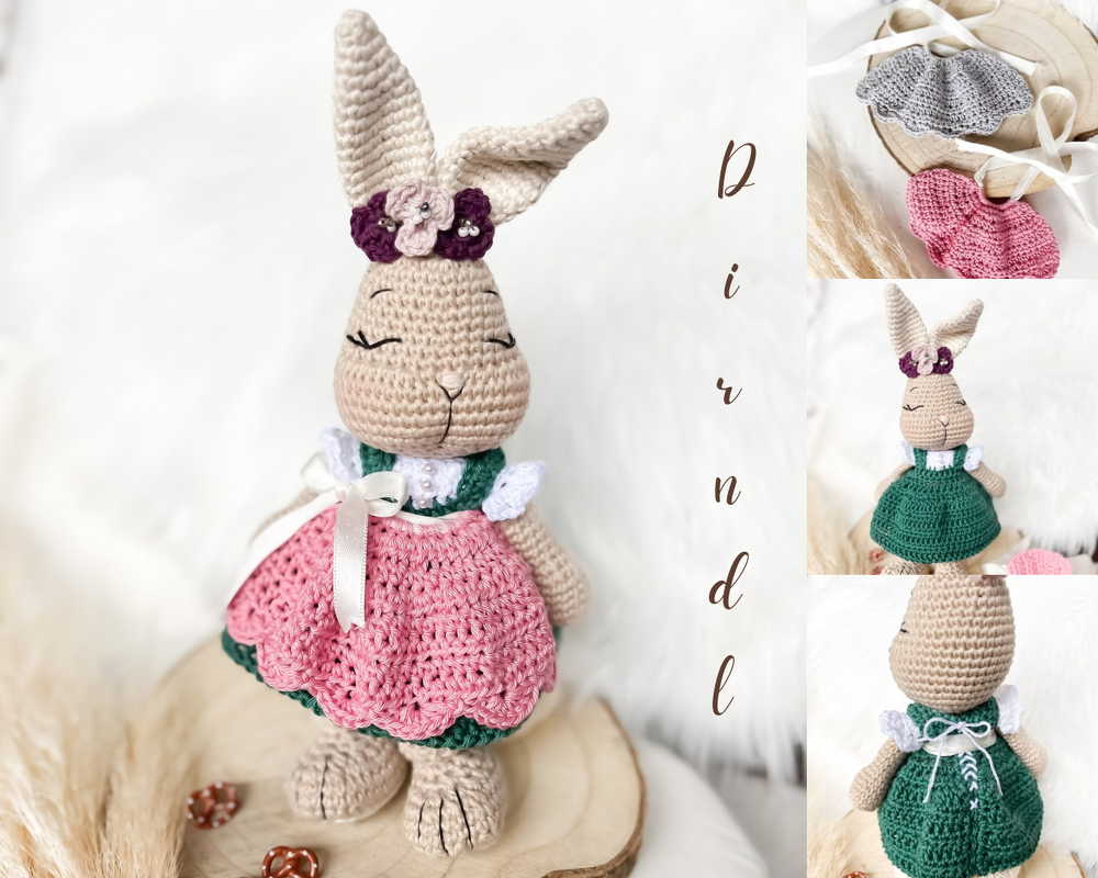 Häkelanleitung Dirndl für Hase „Honey“