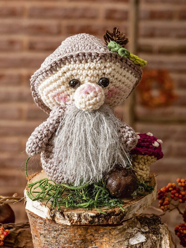 Fünf gehäkelte Pilz-Wichtel - Bild 3