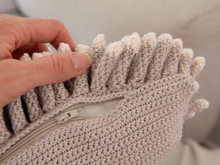 Häkelanleitung Kissenbezug Seeanemone