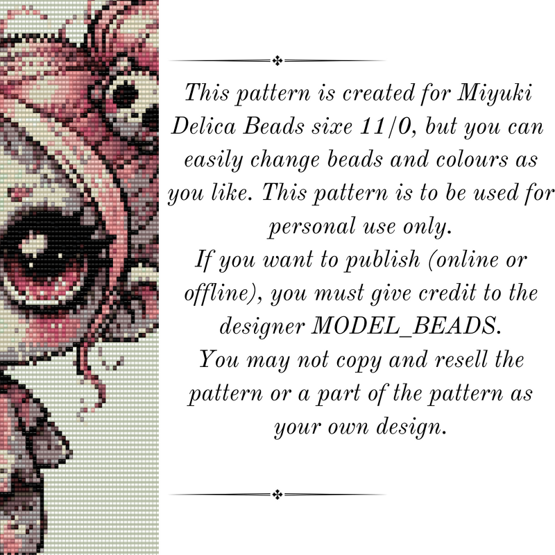 Dreadful Darling I Beaded Tapestry Pattern