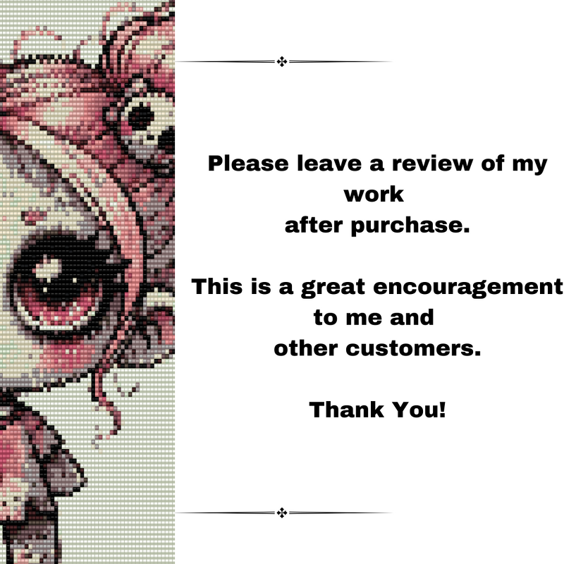 Dreadful Darling I Beaded Tapestry Pattern - Image 4