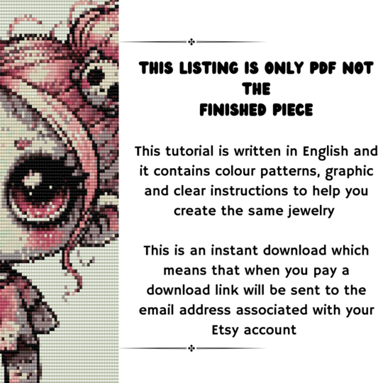 Dreadful Darling I Beaded Tapestry Pattern