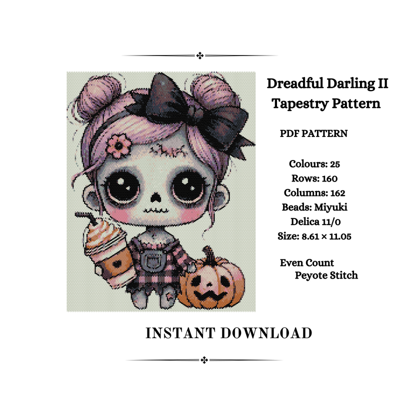 Dreadful Darling II Beaded Tapestry Pattern