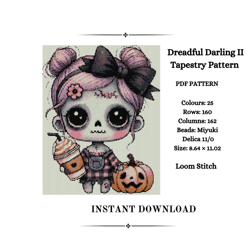 Dreadful Darling II Beaded Tapestry Pattern - Image 3