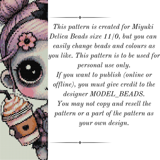 Dreadful Darling II Beaded Tapestry Pattern