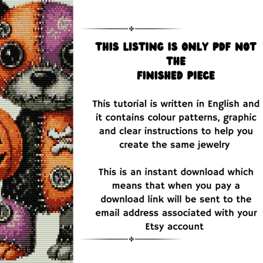 Patchwork Pup II Beaded Tapestry Pattern