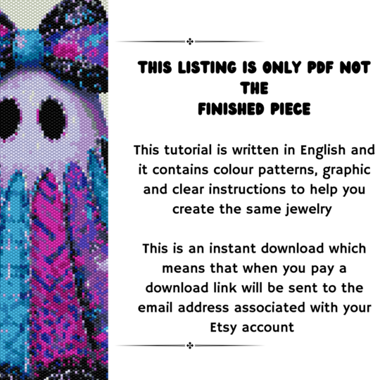 Glamour Ghoul Beaded Tapestry Pattern