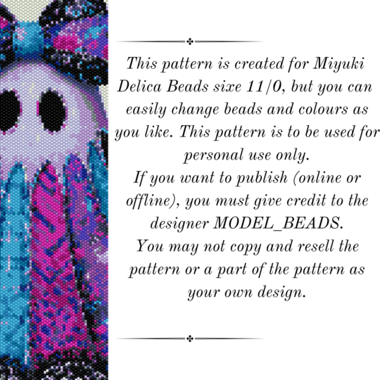 Glamour Ghoul Beaded Tapestry Pattern