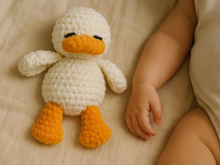 Crochet Duck Lovey Pattern PDF | Beginner Friendly Baby Shower Gift