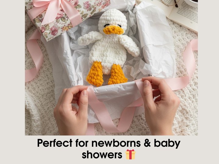 Crochet Duck Lovey Pattern PDF | Beginner Friendly Baby Shower Gift
