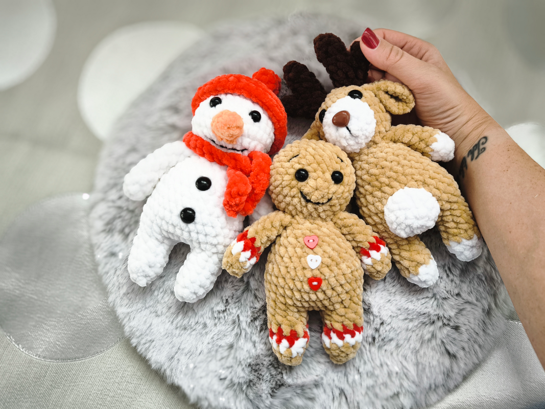 Weihnachts-Set Häkelanleitung – 7 Amigurumi Figuren: Weihnachtsmann, Schnee - Bild 3