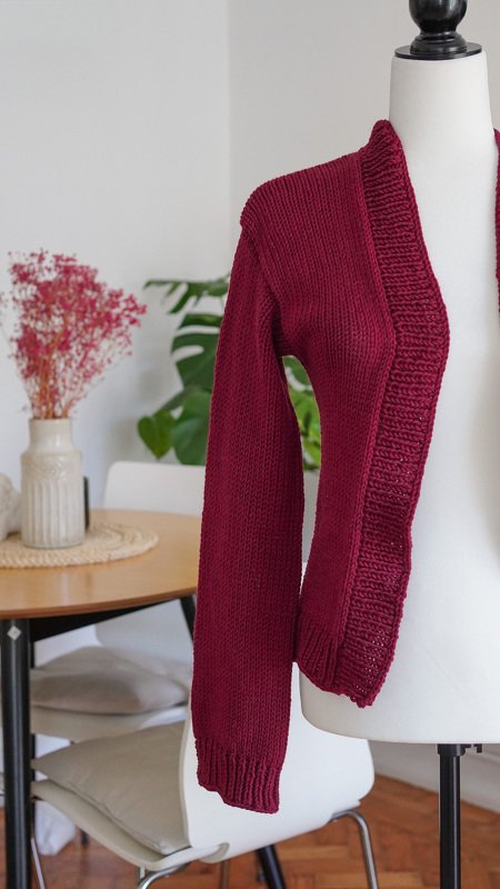 Strickjacke kurbeln mit Strickmaschine "addiExpress Kingsize"