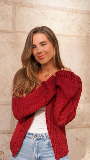 Strickjacke kurbeln mit Strickmaschine "addiExpress Kingsize"