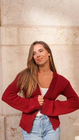 Strickjacke kurbeln mit Strickmaschine "addiExpress Kingsize"