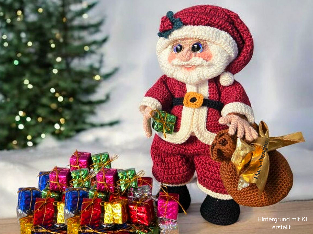 Häkelanleitung Nikie Weihnachtsmann