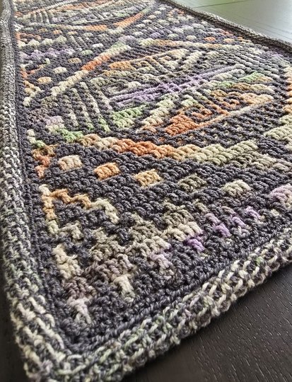 "1002 Nächte"   Anleitung für eine Decke und Tasche in Mosaikhäkeltechnik