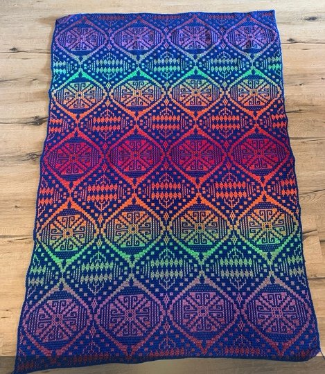 "1002 Nächte"   Anleitung für eine Decke und Tasche in Mosaikhäkeltechnik