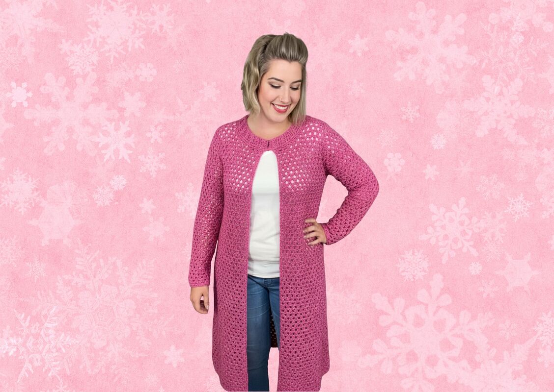 Häkelanleitung Mantel / Jacke "PINK POLAR" - Bild 3