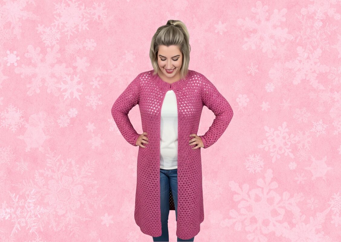 Häkelanleitung Mantel / Jacke "PINK POLAR" - Bild 2
